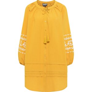DreiMaster Vintage Košeľové šaty  žltá / biela