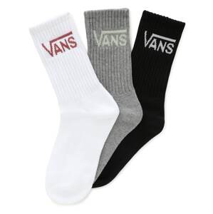 VANS Ponožky  biela / tmavosivá / čierna / karmínovo červená / pastelovo zelená