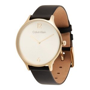Calvin Klein Analógové hodinky 'Timeless 2H'  čierna / biela / zlatá