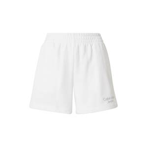 Calvin Klein Jeans Nohavice  strieborná / biela