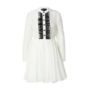 Custommade Košeľové šaty 'Lottie'  biela / čierna