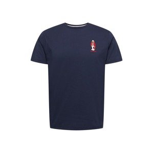 Hackett London Tričko 'HARRY'  námornícka modrá / červená / biela / hnedá