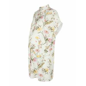Vero Moda Maternity Košeľové šaty 'Measy'  biela / kaki / ružová