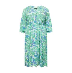 ONLY Carmakoma Košeľové šaty 'Miranda'  nebesky modrá / nefritová / pastelovo zelená / svetložltá