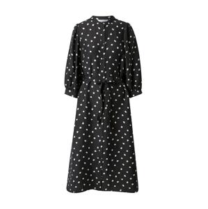MSCH COPENHAGEN Košeľové šaty 'Sigrida'  čierna / biela