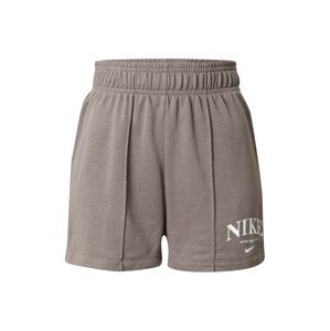 Nike Sportswear Nohavice  kamenná / biela