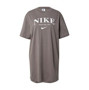 Nike Sportswear Šaty  kamenná / biela