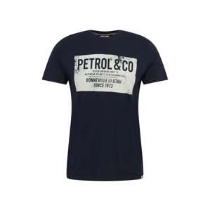 Petrol Industries Tričko  námornícka modrá / svetlosivá