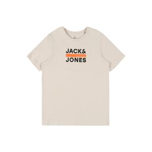 Jack & Jones Junior Tričko  oranžová / čierna / béžová