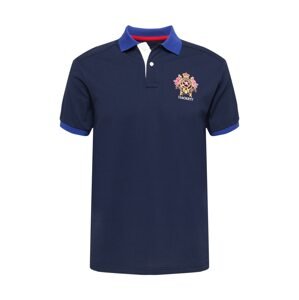 Hackett London Tričko 'CREST'  námornícka modrá / kráľovská modrá / zlatá / ohnivo červená / biela