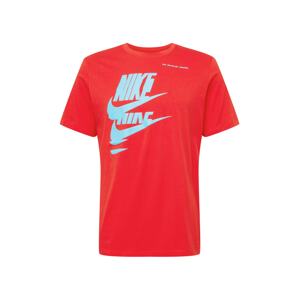Nike Sportswear Tričko  červená / svetlomodrá / biela