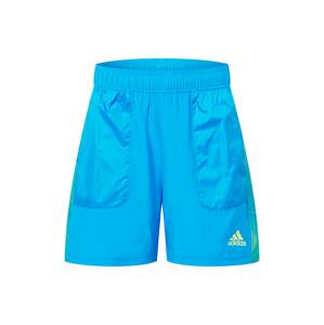 ADIDAS PERFORMANCE Športové nohavice  modrá / zelená / biela