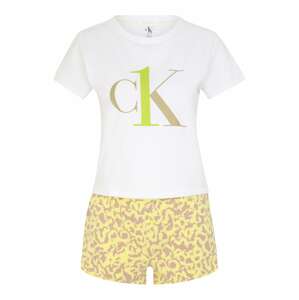 Calvin Klein Underwear Kraťasy  tmavobéžová / žltá / zelená / tmavofialová / biela