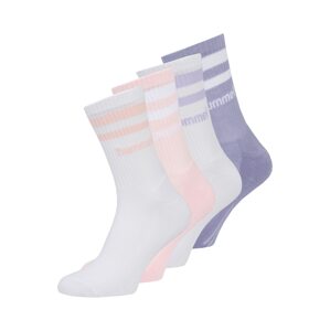 Hummel Športové ponožky  biela / broskyňová / fialová