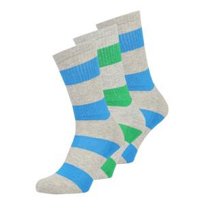 BURTON MENSWEAR LONDON Ponožky  modrá / sivá melírovaná / zelená