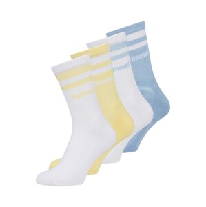 Hummel Športové ponožky  biela / žltá / svetlomodrá