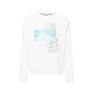 Calvin Klein Jeans Mikina  biela / svetlomodrá / svetlosivá