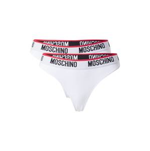 Moschino Underwear Tangá  biela / čierna / červená