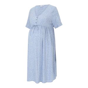 Pieces Maternity Košeľové šaty 'NYA'  svetlomodrá / biela