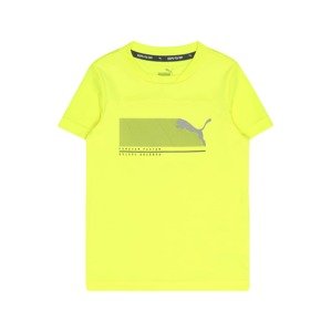 PUMA Funkčné tričko  sivá / neónovo žltá
