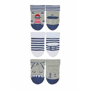 STERNTALER Ponožky 'Leuchtturm'  sivá / modrá / biela