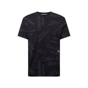 Calvin Klein Jeans Tričko  čierna / antracitová