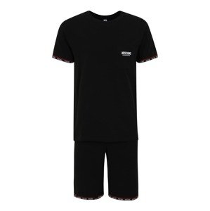 Moschino Underwear Krátke pyžamo  čierna / biela / červená