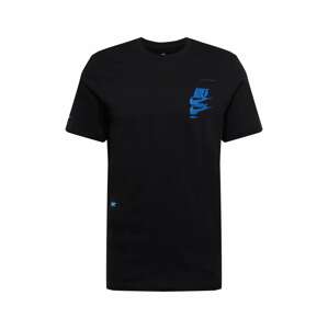 Nike Sportswear Tričko  čierna / modrá / biela / svetlozelená