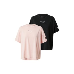 Champion Authentic Athletic Apparel Funkčné tričko  čierna / ružová / biela