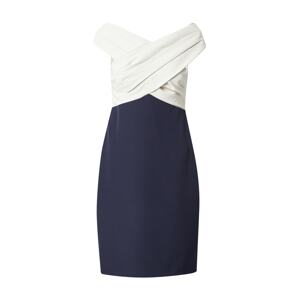 Lauren Ralph Lauren Kokteilové šaty 'IRENE'  krémová / námornícka modrá