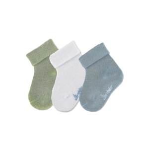 STERNTALER Ponožky  svetlomodrá / zelená / biela