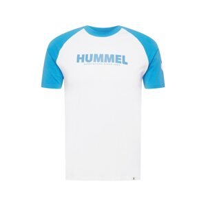 Hummel Funkčné tričko 'Legacy'  biela / nebesky modrá