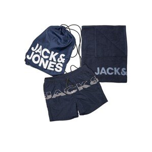 Jack & Jones Junior Plavecké šortky  námornícka modrá / biela / tmavomodrá