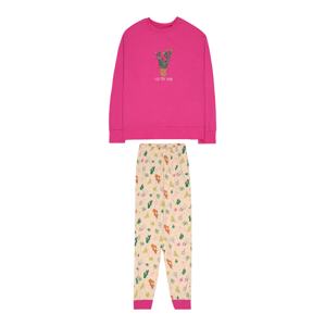 SCHIESSER Pyžamo  zelená / zmiešané farby / pitaya / pastelovo ružová / biela