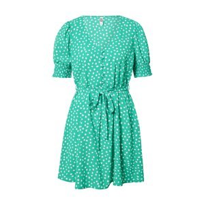 JDY Košeľové šaty 'Julia'  zelená / biela