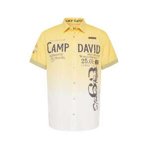 CAMP DAVID Košeľa  pastelovo žltá / čierna / biela