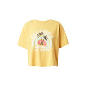 RIP CURL Funkčné tričko 'SUNNY PARADISE'  zlatá žltá / biela / pastelovo žltá / svetlomodrá / fuksia