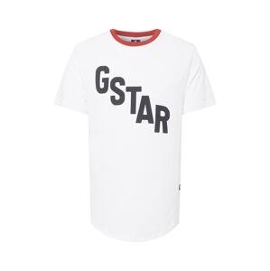 G-Star RAW Tričko 'Lash'  biela / čierna / červená