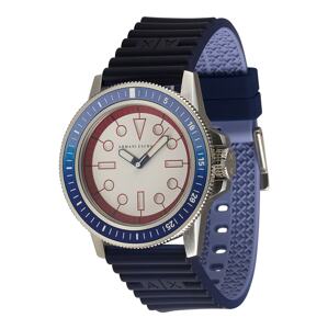 ARMANI EXCHANGE Analógové hodinky  modrá / červená / strieborná / biela
