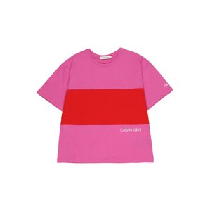 Calvin Klein Jeans Tričko  purpurová / jasne červená / biela