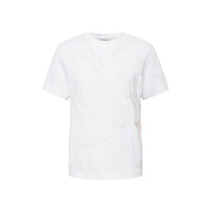 Calvin Klein Jeans Tričko  svetlohnedá / biela