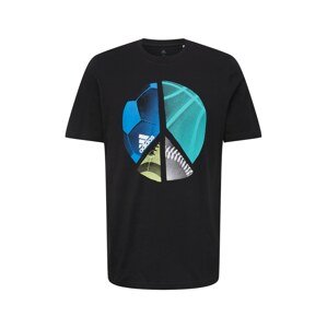 ADIDAS PERFORMANCE Funkčné tričko  čierna / biela / nebesky modrá / tyrkysová / svetložltá