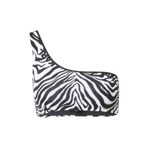 Karl Lagerfeld Bikinový top 'Zebra'  svetlosivá / čierna / biela