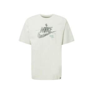 Nike Sportswear Tričko  krémová / zelená / čierna