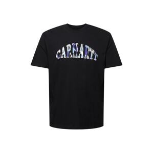 Carhartt WIP Tričko  čierna / svetlomodrá / tmavofialová / biela / sivá