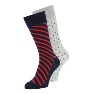 Polo Ralph Lauren Ponožky  námornícka modrá / sivá melírovaná / červená