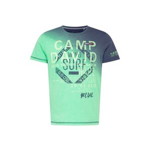 CAMP DAVID Tričko  námornícka modrá / svetlozelená / pastelovo zelená