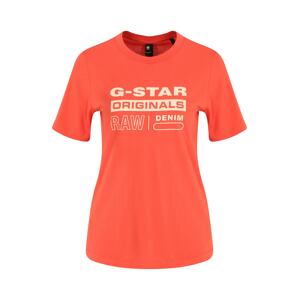 G-Star RAW Tričko  krémová / oranžovo červená