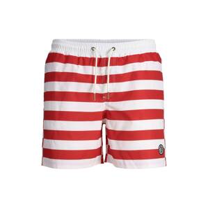 JACK & JONES Plavecké šortky 'Milos'  červená / biela