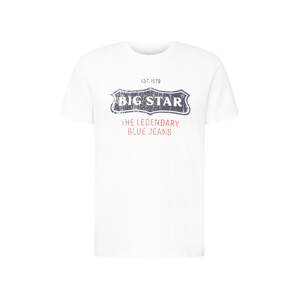 Big Star Tričko  biela / antracitová / svetločervená
